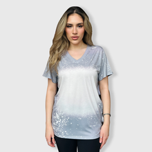Load image into Gallery viewer, V-Neck FAUX Bleached Tees