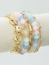 Load image into Gallery viewer, Beaded Clover Accent Jewelry Set Bracelet