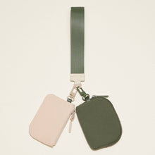 Load image into Gallery viewer, Dual Color Coin Purse Key Chain Wristlet