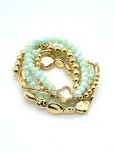 Load image into Gallery viewer, Beaded Clover Accent Jewelry Set Bracelet