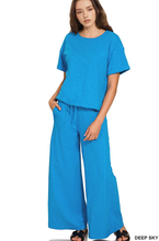 Load image into Gallery viewer, Cotton Slub Short Sleeve Tee &amp; Pants Set SI-28831