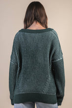Load image into Gallery viewer, 12W3376N-Oversized Two Tone Knit Casual Sweater Top