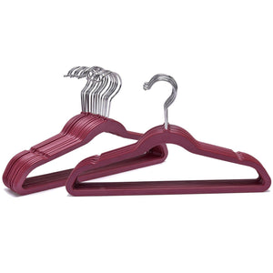 PL036 - 13.5" Kids Plastic Shirt Hangers - Raspberry