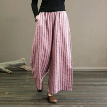 Load image into Gallery viewer, Striped Casual Straight Leg Cropped Trousers