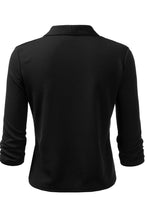 Load image into Gallery viewer, CWOBL091_Casual Work Ruched 3/4 Slv Open Front Blazer Jacket