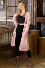 Load image into Gallery viewer, CWOCAL529_Long Sleeve Casual Open Front Long Cardigan