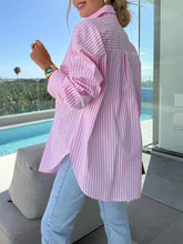 Load image into Gallery viewer, Stylish Casual Buttoned Stripe Print Shirt
