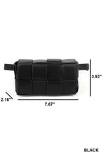 Load image into Gallery viewer, Vegan Leather Woven Crossbody Waist Bag