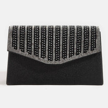 Load image into Gallery viewer, Rhinestone Trim Envelope Clutch Bag