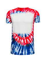 Load image into Gallery viewer, Tie Dye 4th of July Blank Faux Bleached Top