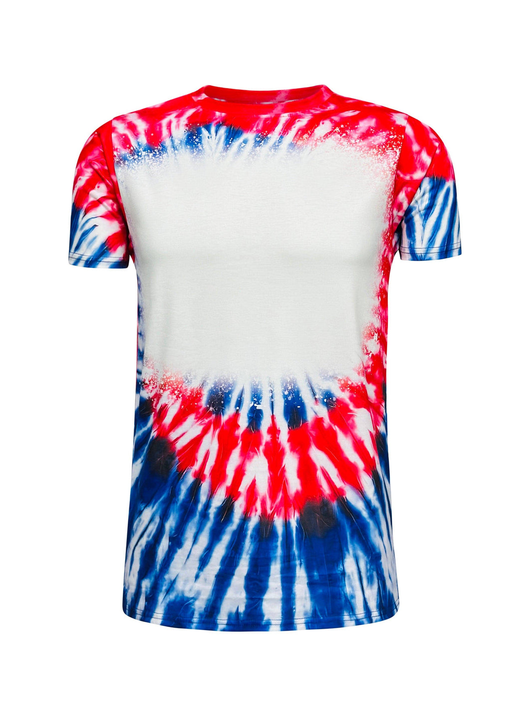 Tie Dye 4th of July Blank Faux Bleached Top