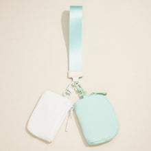 Load image into Gallery viewer, Dual Color Coin Purse Key Chain Wristlet