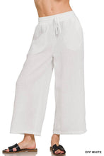 Load image into Gallery viewer, Drawstring Elastic Band Waist Cropped Pants