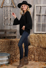 Load image into Gallery viewer, CWTTL1401-P_3/4 SLEEVE WITH NECK STRING DETAILED TOP