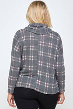 Load image into Gallery viewer, Plus Size Soft French Terry Plaid Top 17668-T