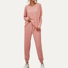 Load image into Gallery viewer, Chic And Cozy Ribbed Two-Piece Loungewear Set