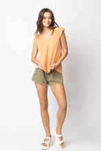Load image into Gallery viewer, NP70123-High-Waist Washed Twill Shorts