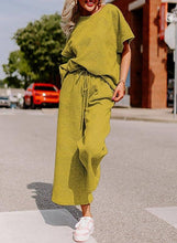 Load image into Gallery viewer, Comfy Textured Top Wide-Leg Pant Set 13 Colors