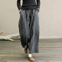 Load image into Gallery viewer, Striped Casual Straight Leg Cropped Trousers