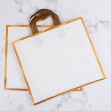 Load image into Gallery viewer, 12"x3"x10" frosted gold border EVA gift bag