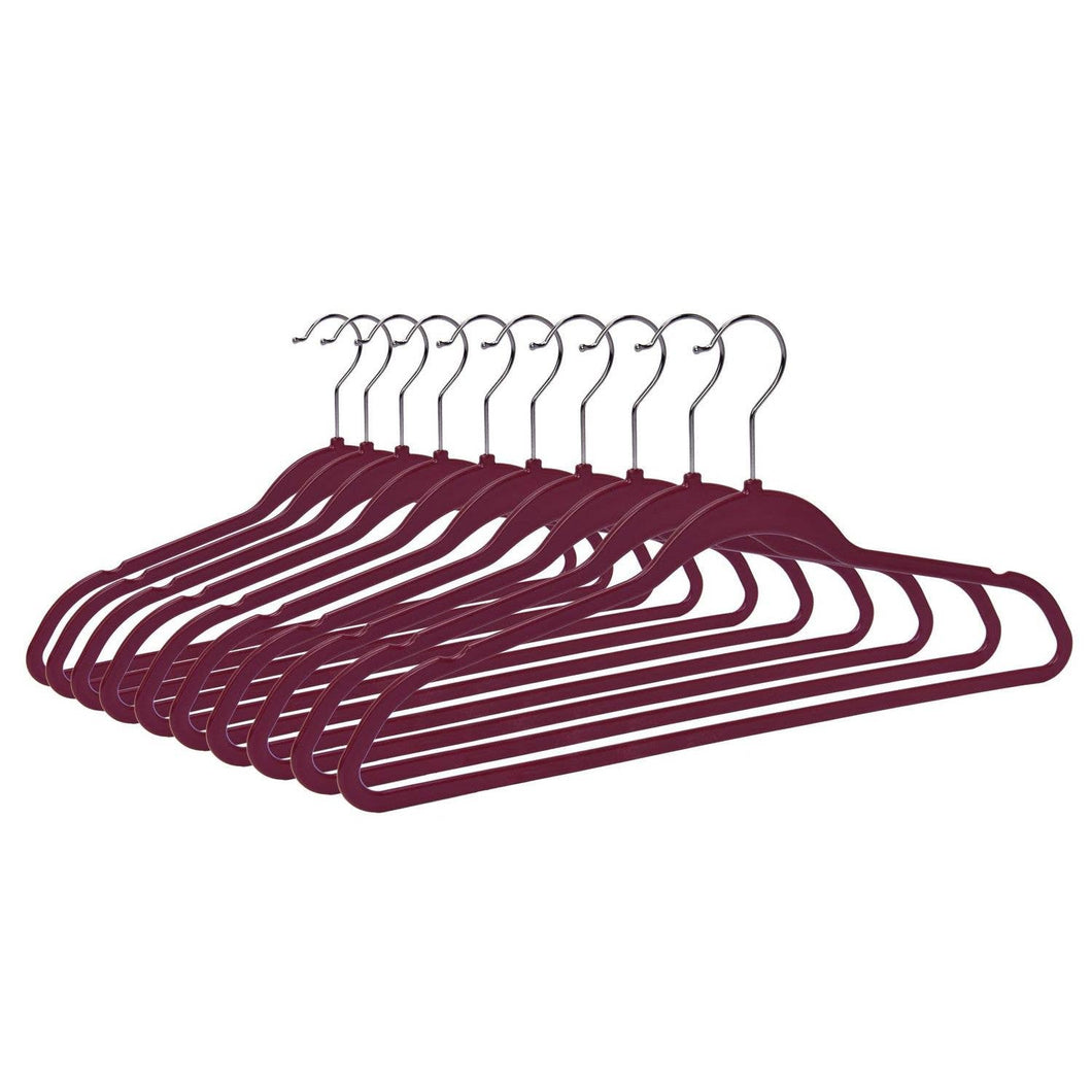 PL025 - Plastic Shirt Hangers Heavy Duty - Raspberry - 200