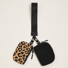 Load image into Gallery viewer, Dual Color Coin Purse Key Chain Wristlet
