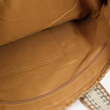 Load image into Gallery viewer, Embroidered Strap Straw Knit Tote Bag