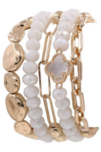 Load image into Gallery viewer, Beaded Clover Accent Jewelry Set Bracelet