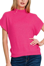Load image into Gallery viewer, Mock Neck Short Sleeve Sweater