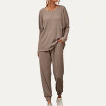Load image into Gallery viewer, Chic And Cozy Ribbed Two-Piece Loungewear Set