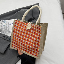 Load image into Gallery viewer, Cotton Linen Canvas Tote Bag