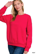 Load image into Gallery viewer, Fleece Drop Shoulder Sweatshirts
