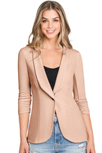 Load image into Gallery viewer, CWOBL102_Long Sleeve Stretch Open Front Blazer Jacket