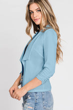 Load image into Gallery viewer, Casual Work Ruched 3/4 Sleeve Open Front Blazer
