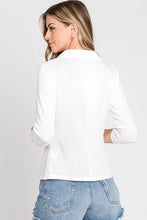 Load image into Gallery viewer, Casual Work Ruched 3/4 Sleeve Open Front Blazer
