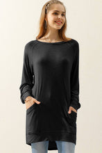 Load image into Gallery viewer, CWTTL1491-P_PLUS SIZED R NECK LONG SLEEVE SLUB LONG KNIT TOP
