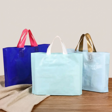 Load image into Gallery viewer, Tiffany blue PVC gift bag with white handle