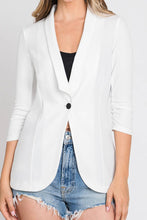 Load image into Gallery viewer, CWOBL102_Long Sleeve Stretch Open Front Blazer Jacket