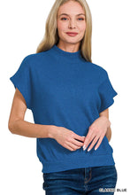 Load image into Gallery viewer, Mock Neck Short Sleeve Sweater