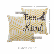 Load image into Gallery viewer, Buzzy Bees Bee Kind Pillow 6x6