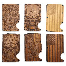 Load image into Gallery viewer, Patriot Wooden RFID Thin Wallet Money Clip Bulk Assortment