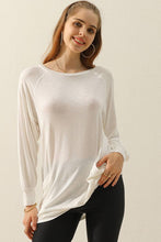 Load image into Gallery viewer, CWTTL1491-P_PLUS SIZED R NECK LONG SLEEVE SLUB LONG KNIT TOP
