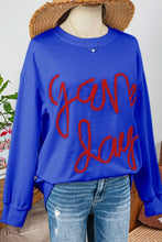 Load image into Gallery viewer, Fashion-W Tinsel Game Day Drop Shoulder Graphic Sweatshirt
