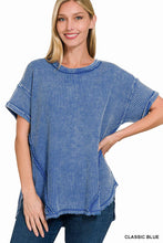 Load image into Gallery viewer, Washed Baby Waffle Short Sleeve Top