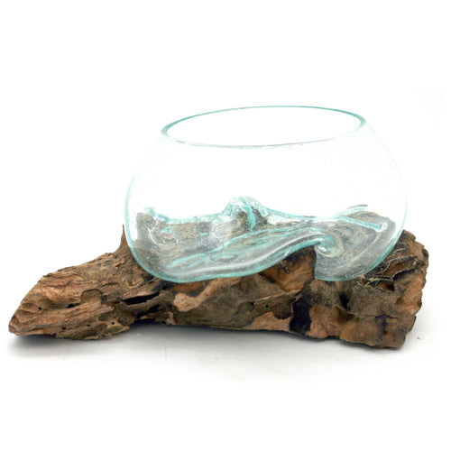 Driftwood Single Bowl Blown Glass (16cm)