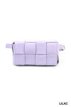 Load image into Gallery viewer, Vegan Leather Woven Crossbody Waist Bag