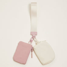Load image into Gallery viewer, Dual Color Coin Purse Key Chain Wristlet