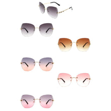 Load image into Gallery viewer, Oversize Rimless Butterfly Rhinestone Fashion Sunglasses