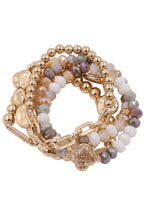 Load image into Gallery viewer, Beaded Clover Accent Jewelry Set Bracelet