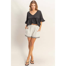 Load image into Gallery viewer, V-Neck Ruffle Hem Top